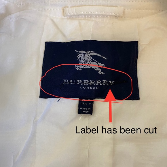 Burberry white/cream trench coat UK10 - Picture 4 of 17